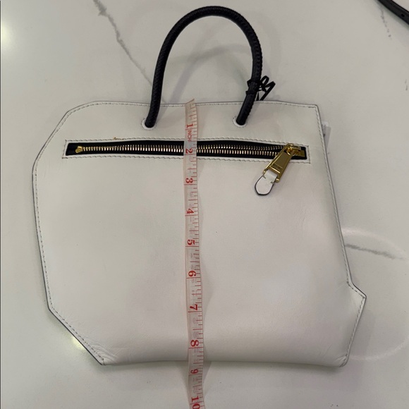 Moschino Couture Jeremy Scott WHITE BLACK CLUTCH FOLDED SHOPPING BAG ILLUSION - Picture 11 of 16